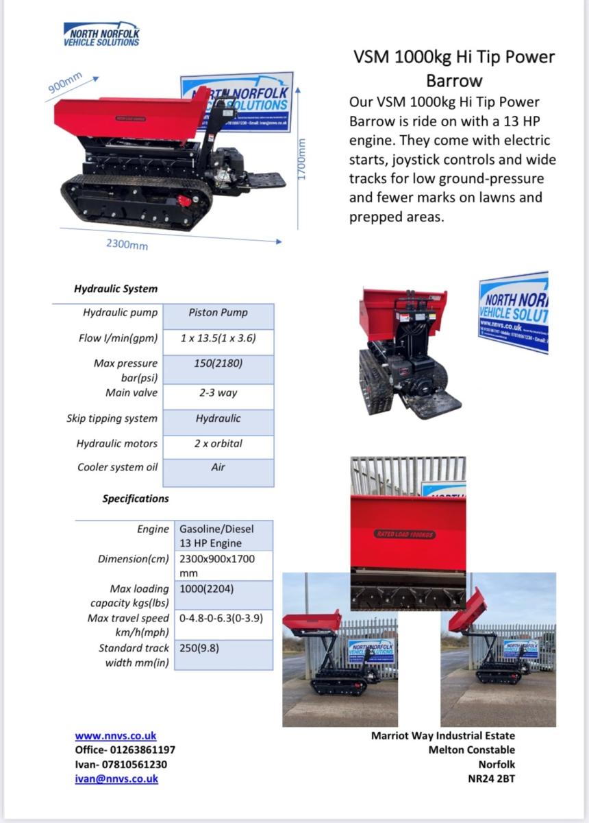 2026 HIGH-TIP 1 TON TRACKED DUMPER