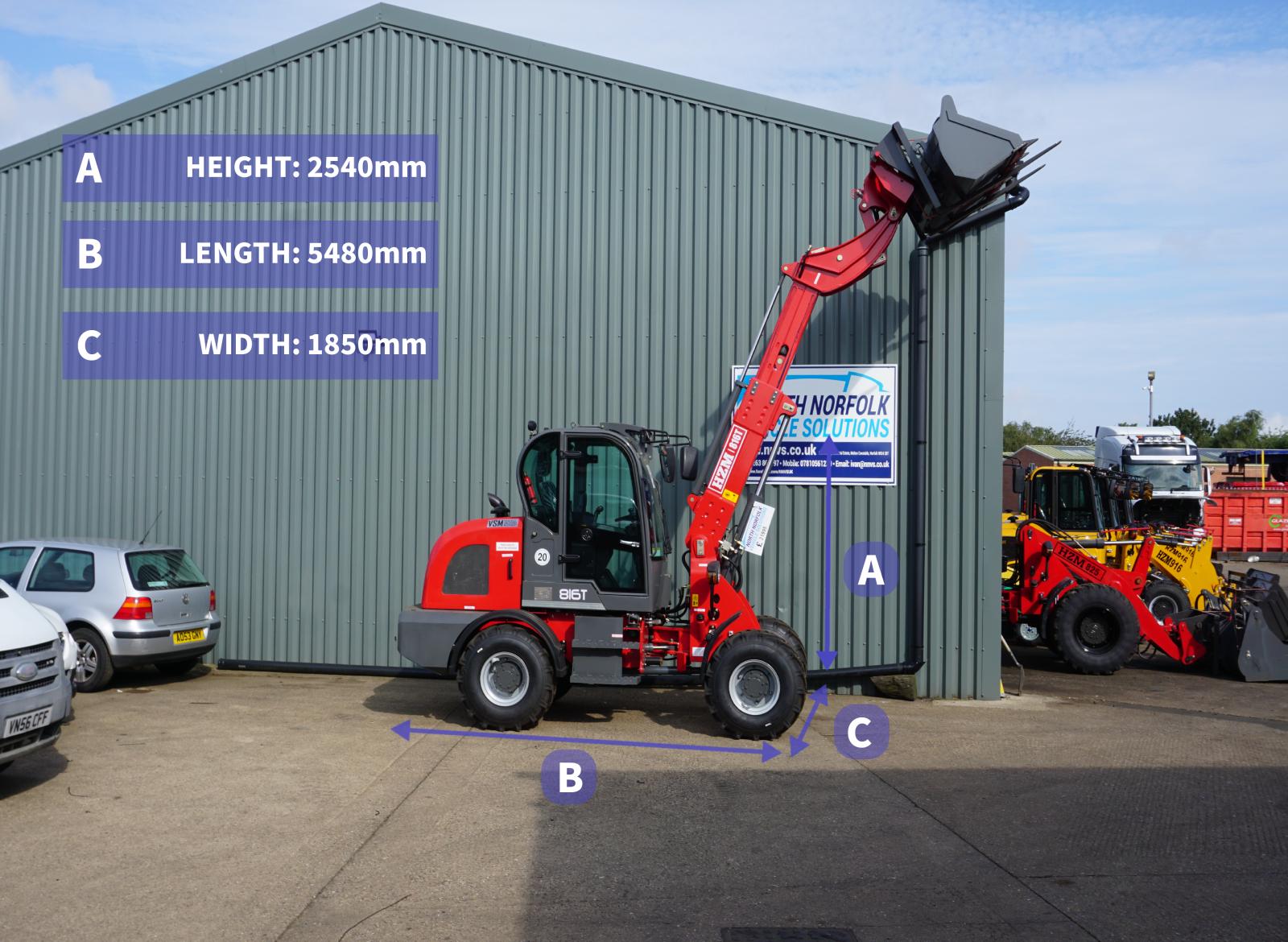 2026 HZM 816T 1.6 TONNE LIFT TELESCOPIC LOADER
